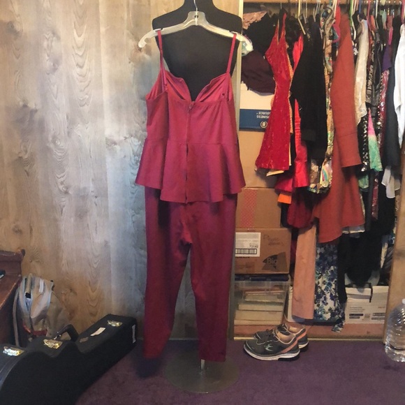 Charlotte Russe Red Plus Size Jumpsuit - Picture 3 of 8